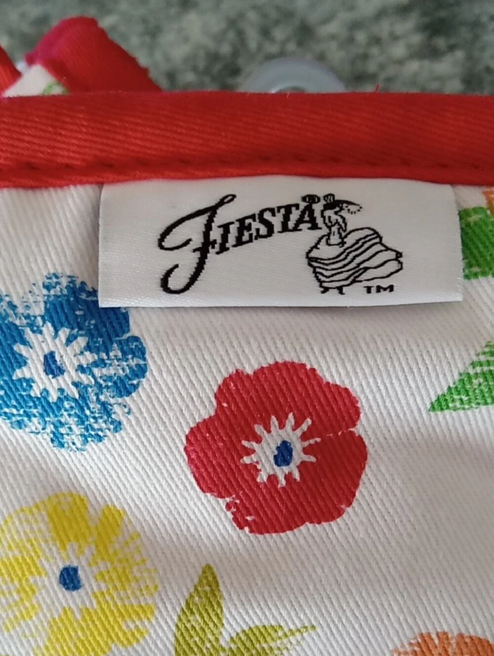 Fiesta Floral Mini Oven Mitts - Red Trim